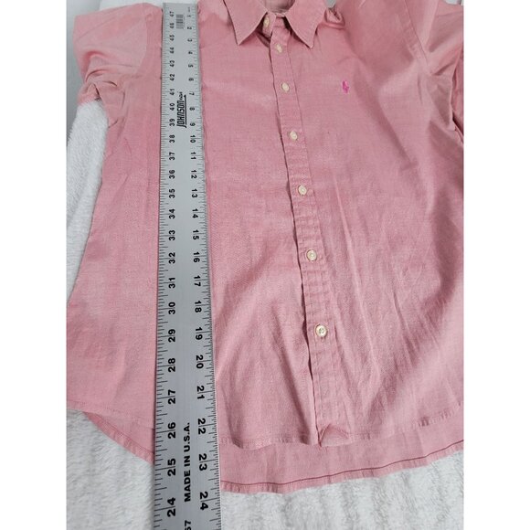 Ralph Lauren Sport Mens Pink Button-Up Shirt Medium Slim Fit Stretch Casual - Picture 8 of 8